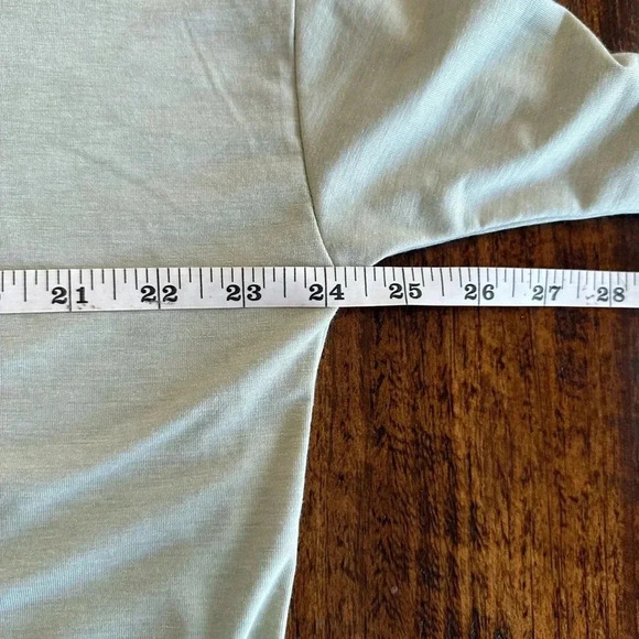 Apana | Nimbus Long Sleeve Top with Side Tie Waist, Light Green - Picture 6 of 8